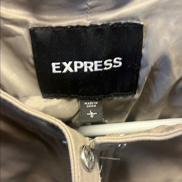 Express Tan Bomber Jacket - Picture 2 of 3